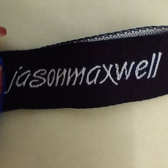 Royal Blue Wrap Blouse Embellished Buckle Size M Jason Maxwell - Picture 9 of 9